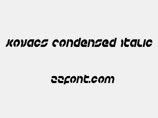 Kovacs Condensed Italic