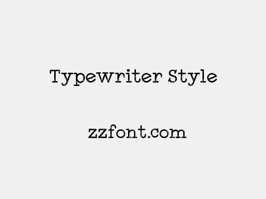 Typewriter Style