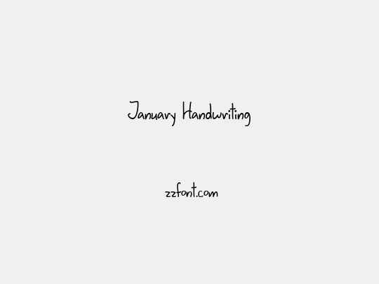 January Handwriting