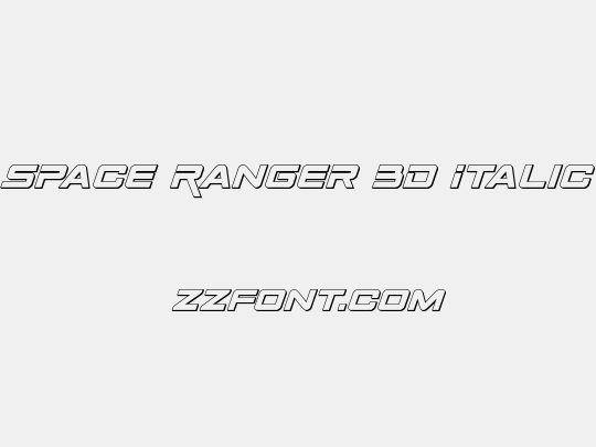 Space Ranger 3D Italic