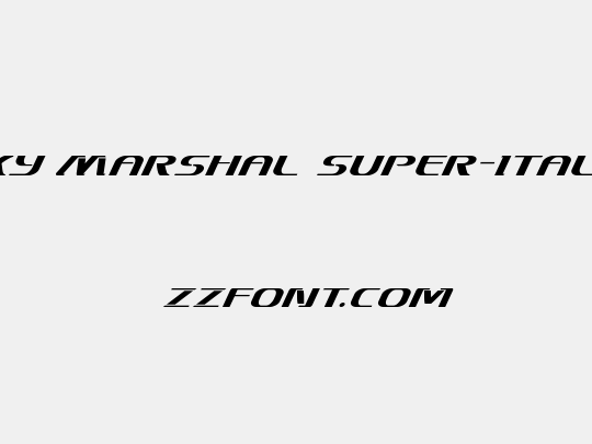 Sky Marshal Super-Italic
