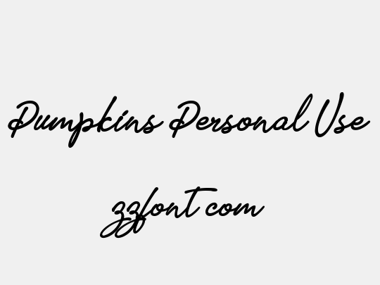 Pumpkins Personal Use