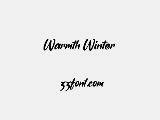 Warmth Winter