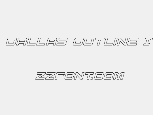 U.S.S. Dallas Outline Italic