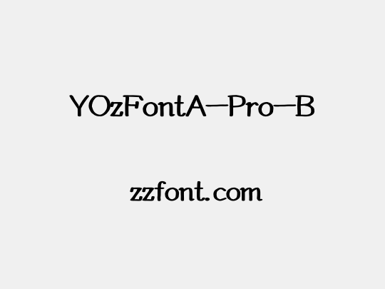 YOzFontA-Pro-B