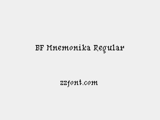 BF Mnemonika Regular