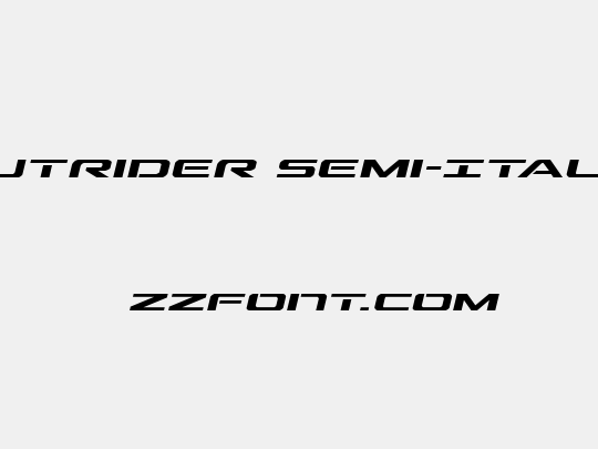 Outrider Semi-Italic