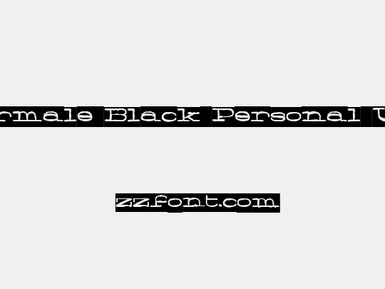 Normale Black Personal Use