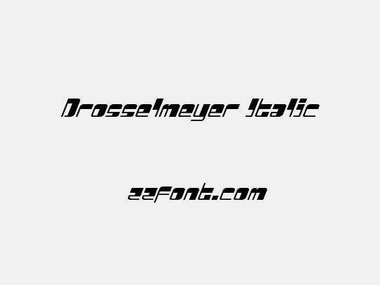 Drosselmeyer Italic