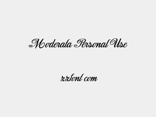 Moderata Personal Use