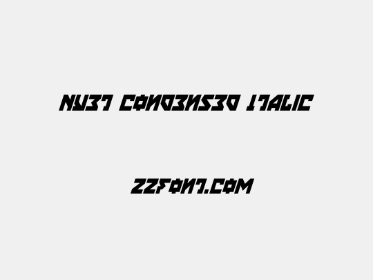 Nyet Condensed Italic