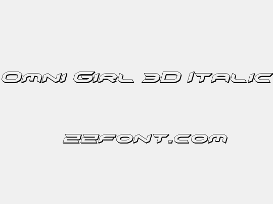 Omni Girl 3D Italic