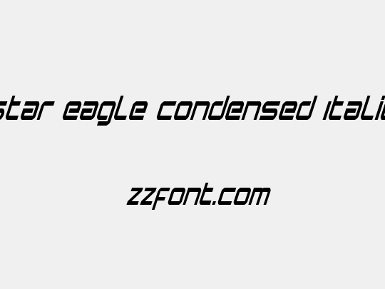 Star Eagle Condensed Italic