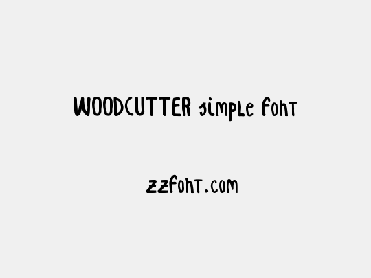WOODCUTTER simple font