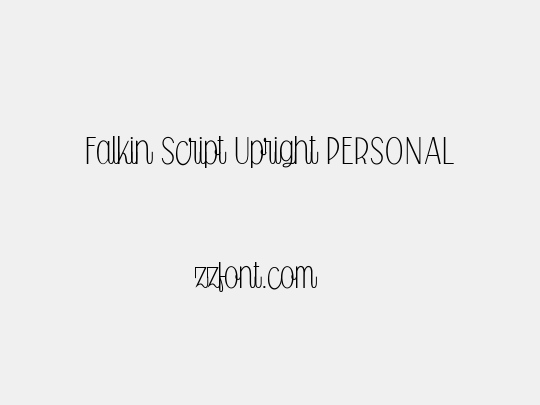 Falkin Script Upright PERSONAL