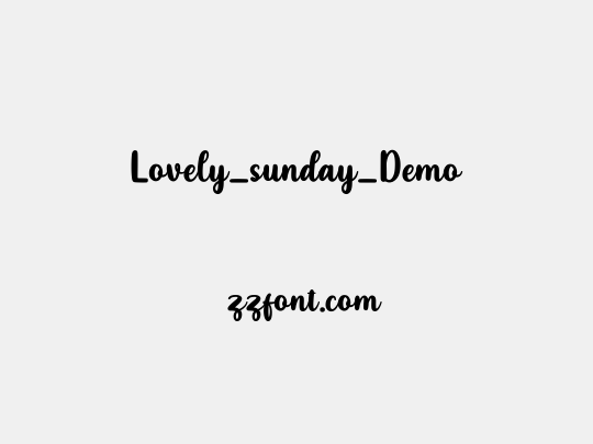 Lovely_sunday_Demo