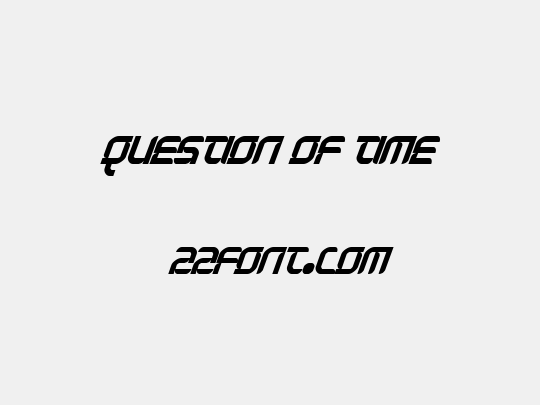 Question of time