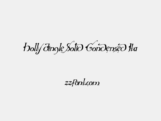 Holly Jingle Solid Condensed Italic