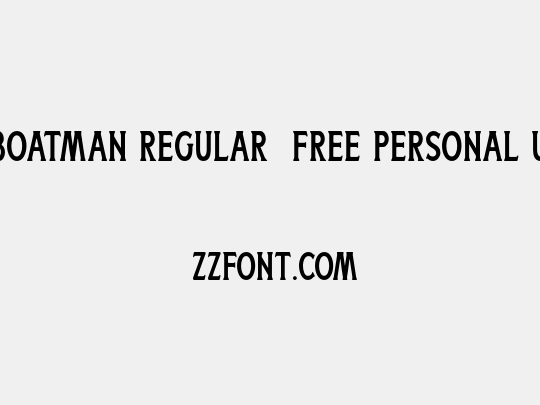 Boatman Regular (Free Personal Use)