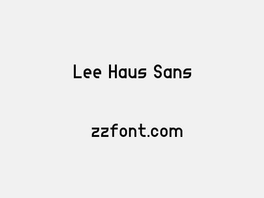 Lee Haus Sans