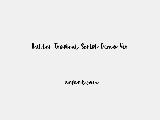 Butter Tropical Script Demo Ver