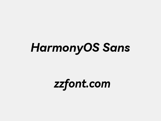 HarmonyOS Sans