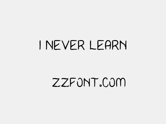 I Never Learn