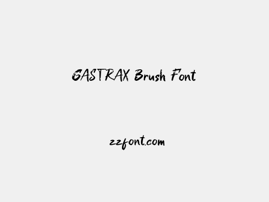 GASTRAX Brush Font