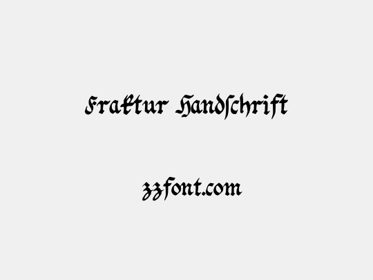 Fraktur Handschrift