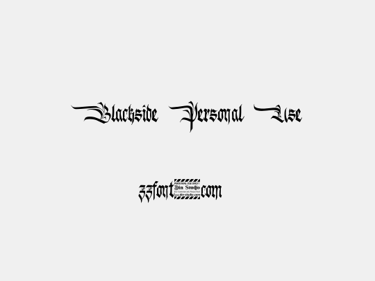 Blackside Personal Use