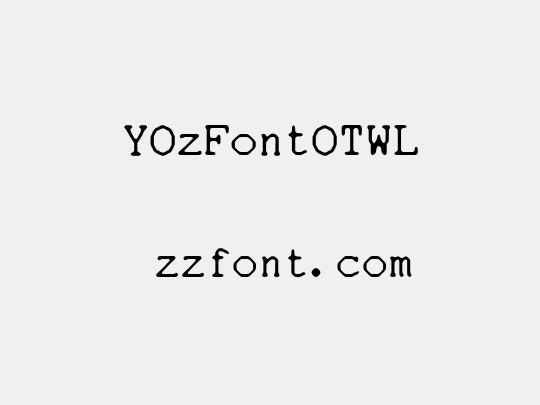 YOzFontOTWL