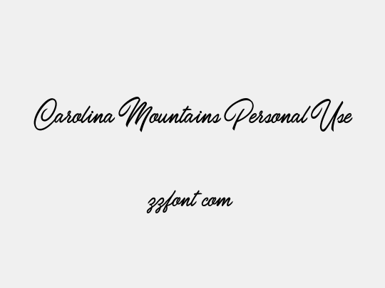 Carolina Mountains Personal Use