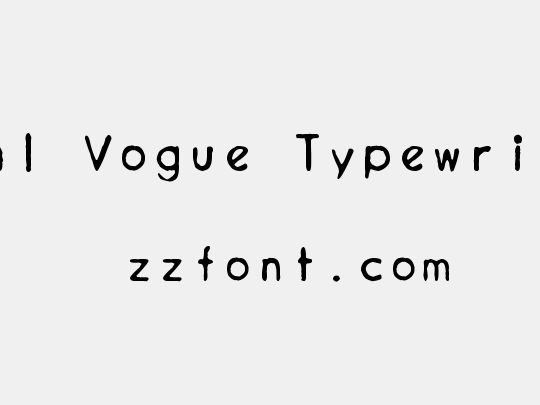 zai Royal Vogue Typewriter 1929