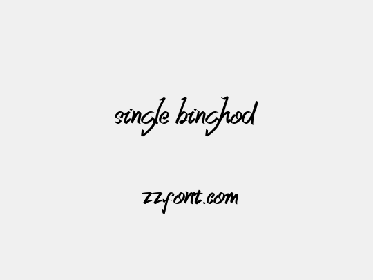 single binghod
