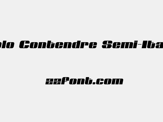 Nolo Contendre Semi-Italic