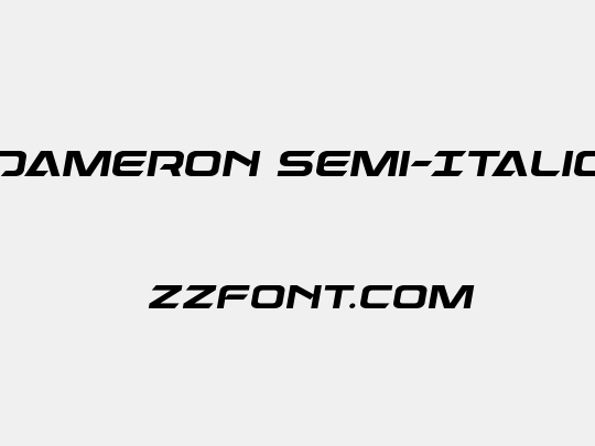 Dameron Semi-Italic