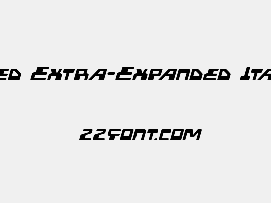 Xped Extra-Expanded Italic