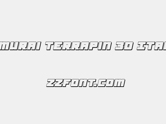 Samurai Terrapin 3D Italic