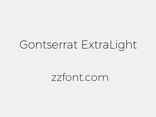 Gontserrat ExtraLight