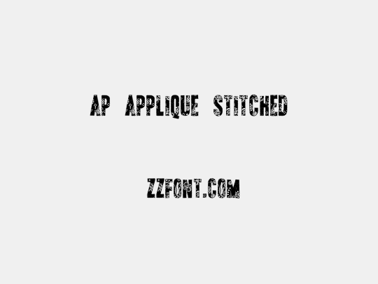 AP Applique Stitched