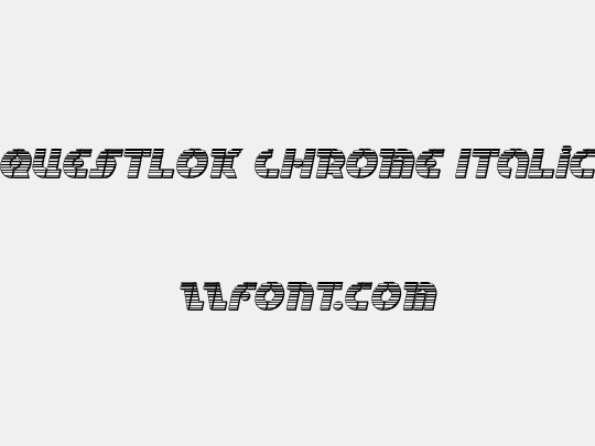 Questlok Chrome Italic