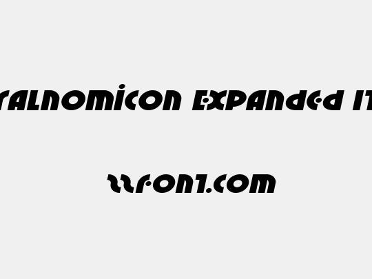 Neuralnomicon Expanded Italic