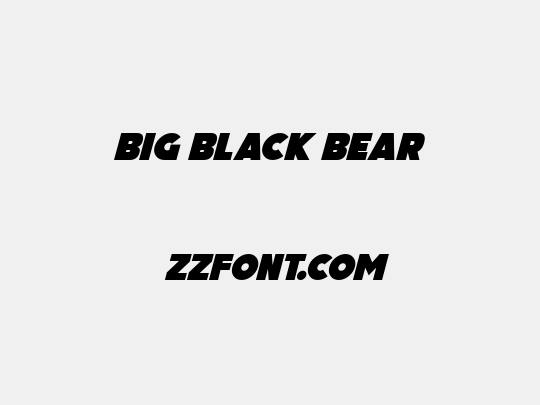 Big Black Bear