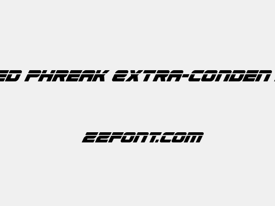 Speed Phreak Extra-Conden Ital
