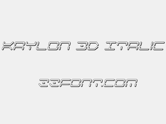Kaylon 3D Italic