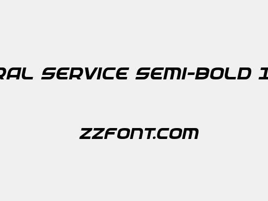 Federal Service Semi-Bold Italic