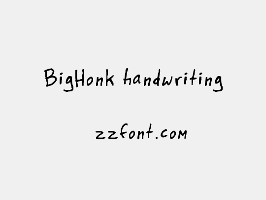 BigHonk handwriting