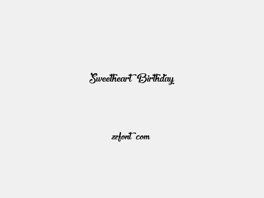 Sweetheart Birthday