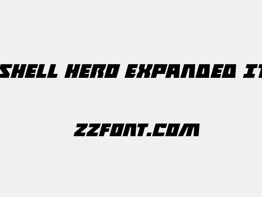 Halfshell Hero Expanded Italic