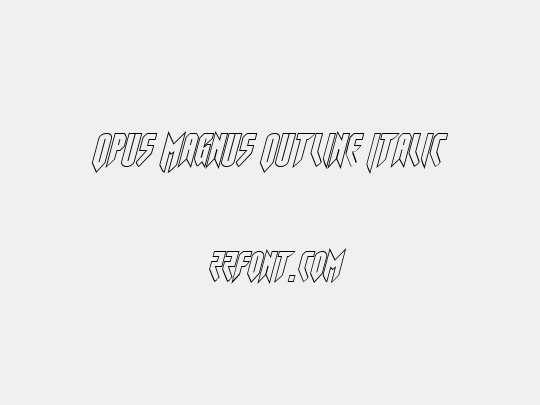Opus Magnus Outline Italic